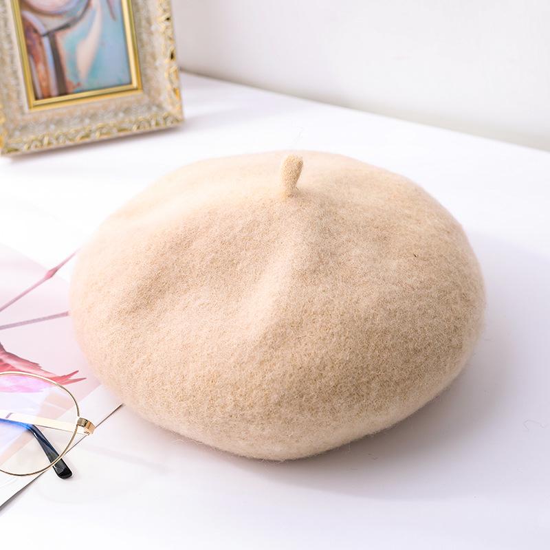 

Женские зимние шерстяные береты для женщин, плоская кепка, 100% кашемир, осенние женские береты для девочек