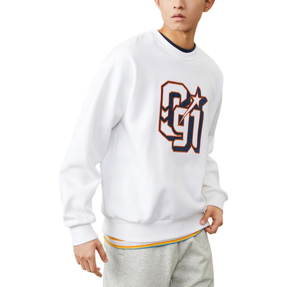 Anta Life Series Logo Цифровой принт с узором Пуловер на флисовой подкладке Толстовка — фото 4