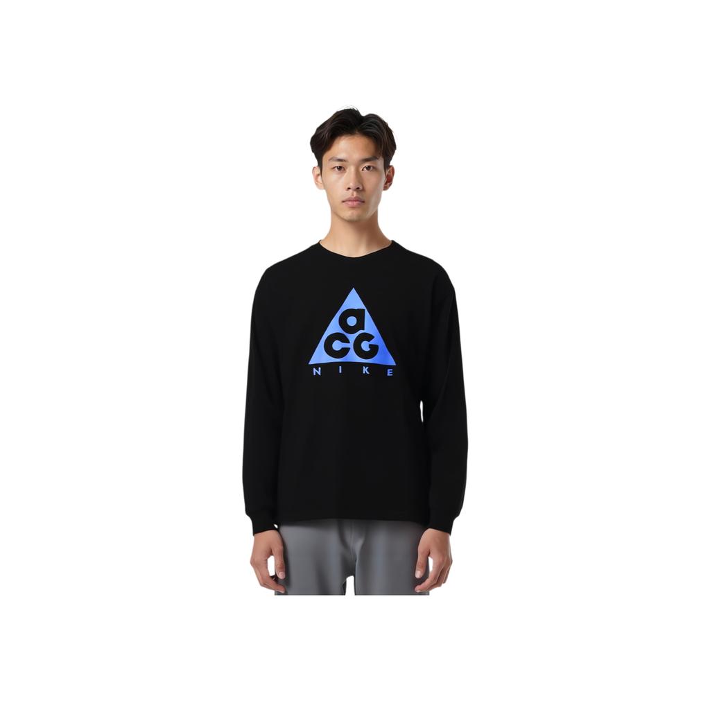 Nike ACG Long Sleeve Printed Logo T-shirt Men Tops Black BQ3457-011