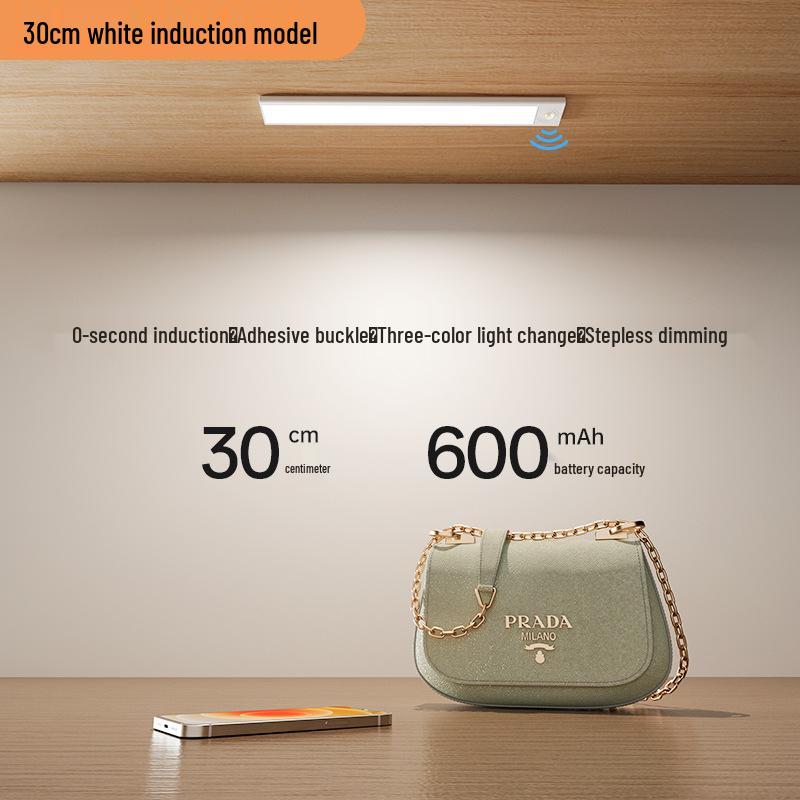 Rechargeable Smart Motion Sensor Light Strip for Cabinets and Hallways
