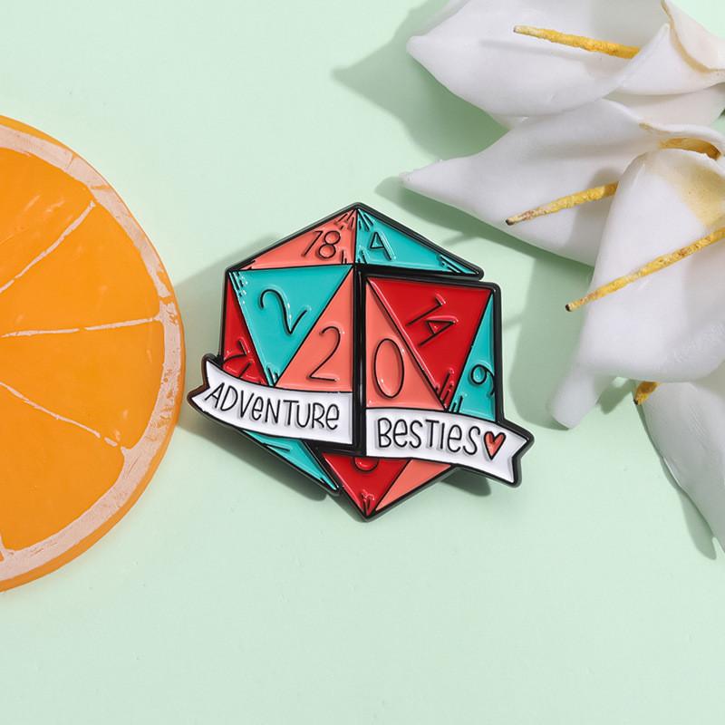 Unique Geometric Dice Style Brooch For Couples Personalized Fashionable Accessory For Bags And Hats