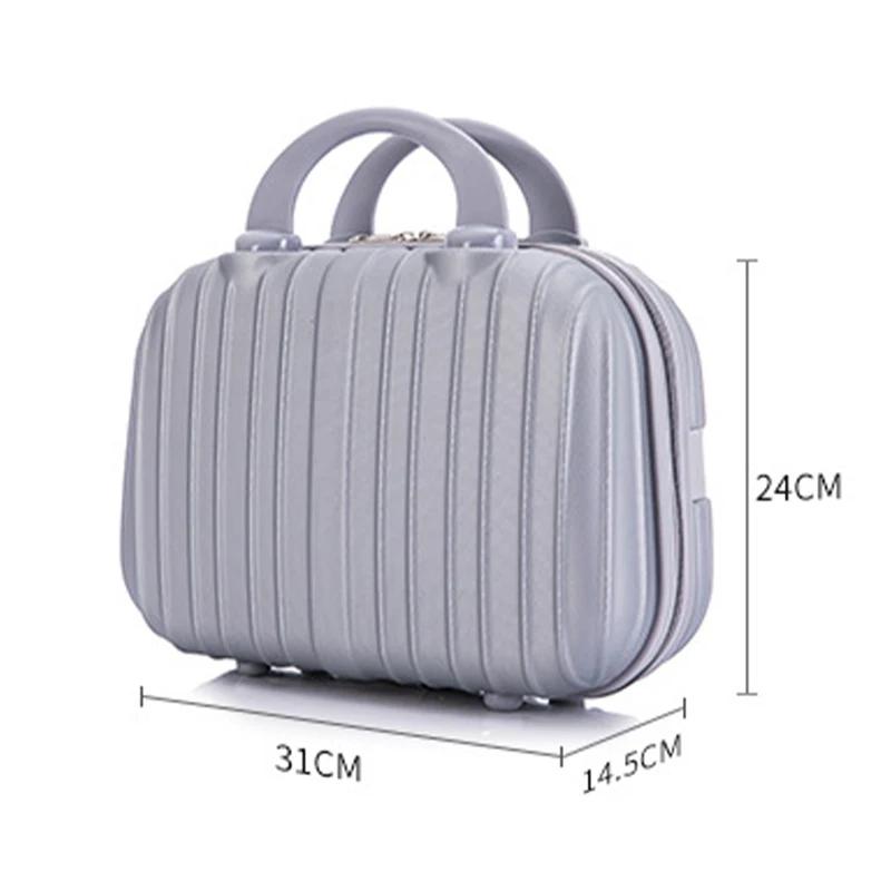 Sac Boîte Cosmétique Portable Grande Capacité Imperméable 14 Pouces Sac de Rangement Cosmétique Anti-Humidité Trousse de Toilette Valise pour la Maison le Voyage