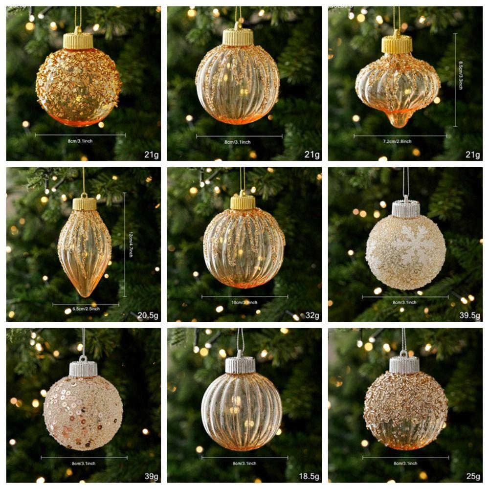 Sequin Christmas Ornament Plastic Ball Tree Hanging Decor Christmas Tree Decor