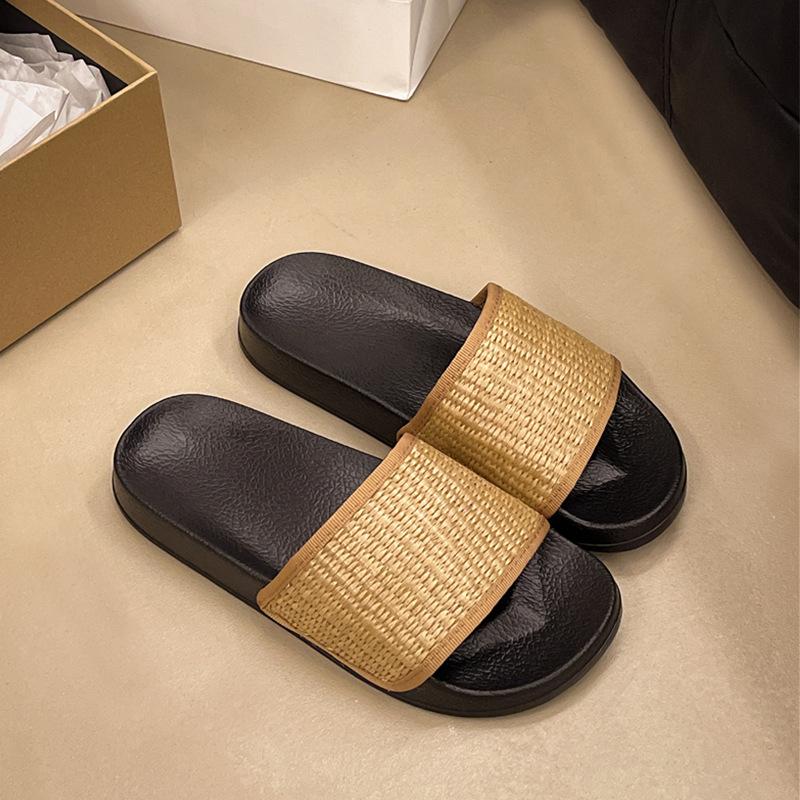 Slippers Women's Summer Wear New Fashion Casual Thick Bottom Non-slip Beach Couple Beach One-word Drag