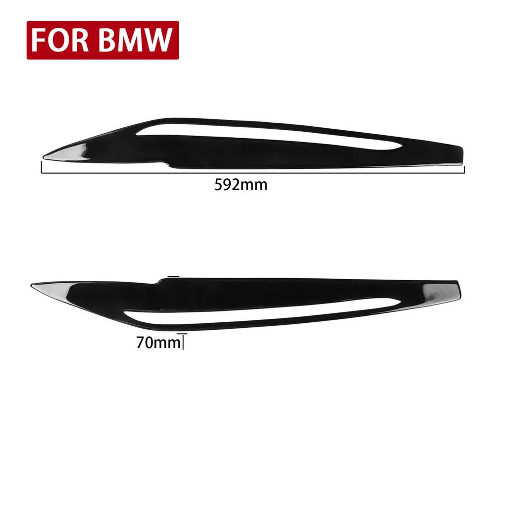 Für BMW X5 F15 X6 F16 2014-2018 Glänzend Schwarz Carbon Auto Front Scheinwerfer Augenbraue Augenlid Verkleidung Aufkleber Abdeckung ABS Dekorativer Rahmen