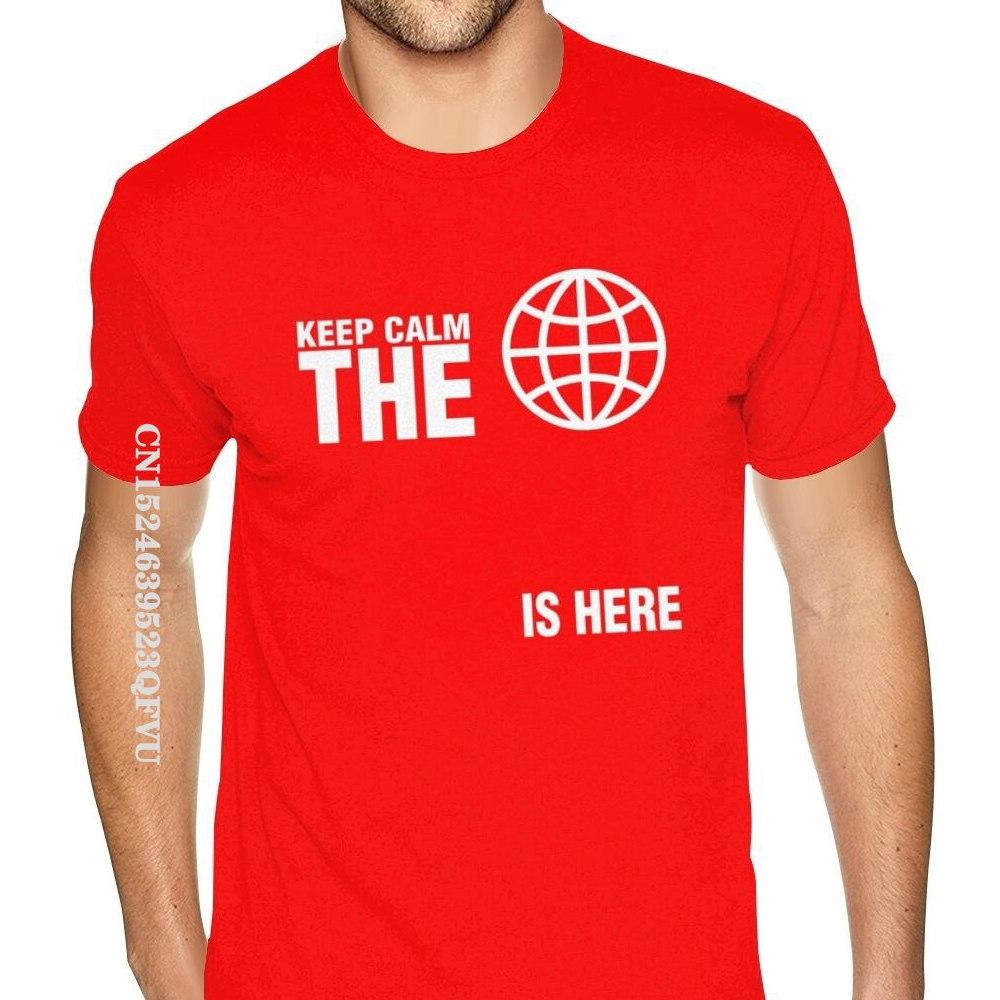 Grafisches Keep Calm Der Erdkundelehrer ist da T-Shirt für Männer Druck Gothic-Stil Anime-T-Shirt Hip-Hop-Druck T-Shirts