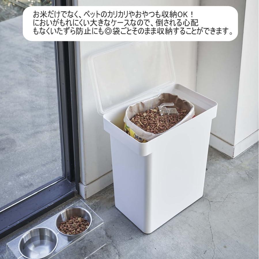 Airtight Rice Pot Tower 20kg with Measuring Cup Tower White Slim in a Bag Rice Pot with Casters Airtight Stylish Scandinavian Whole Bag Insect