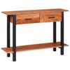 Console Table with Drawers Brown and Black 110 X 30 X 75 Cm