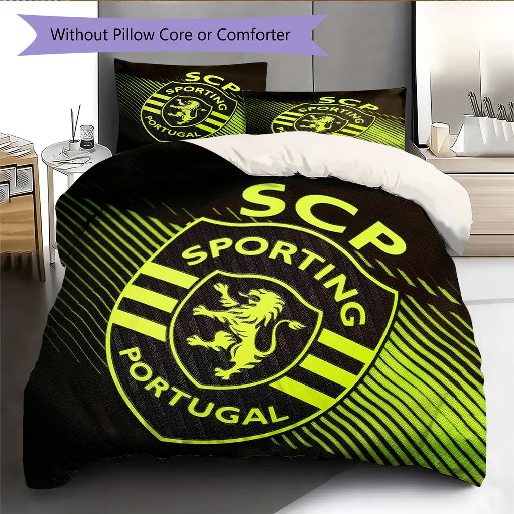 sporting fc Pattern Bedding Home Decoration Birthday Gift (1 * duvet cover + 2 * pillowcase, without core)