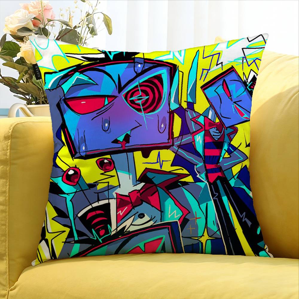 H-Hazbin Vox H-Hotel Trust Us Various Sizes Square Pillow Case For Car Home Bedchamber Decor