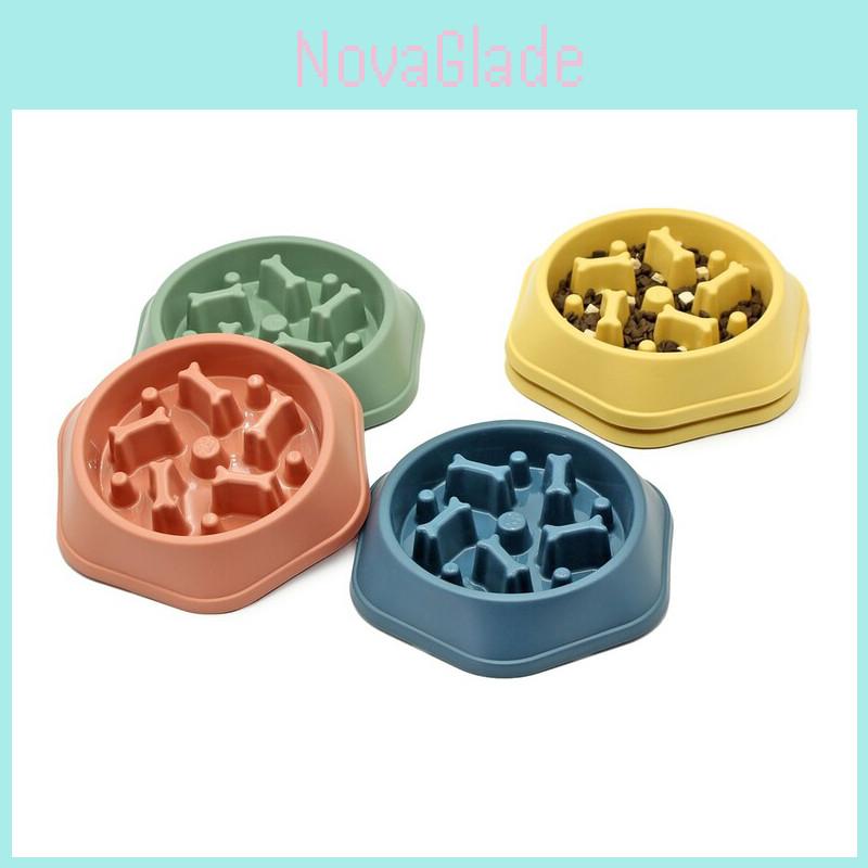 Anti-gulping Pet Food Bowl Plastic Slow Feed Dish For Dogs And Cats Perfect For Parties And Holidays