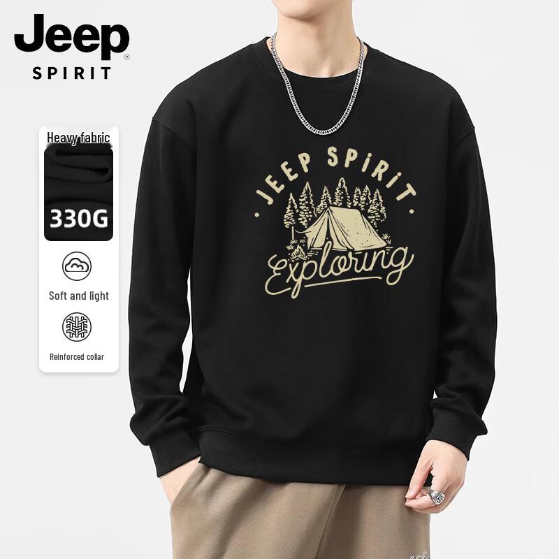 JEEP SPIRIT Men's Printed Crewneck Sweatshirt