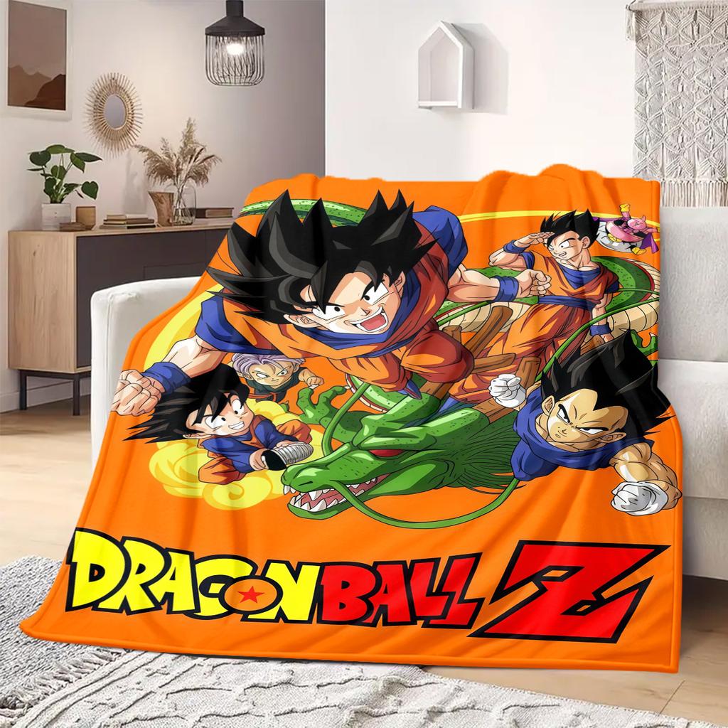 Son Goku Print Blanket Warm Comfortable Flannel Blanket Suitable for Bedrooms,Sofas, Beds,Chairs,Travel -QIAO133
