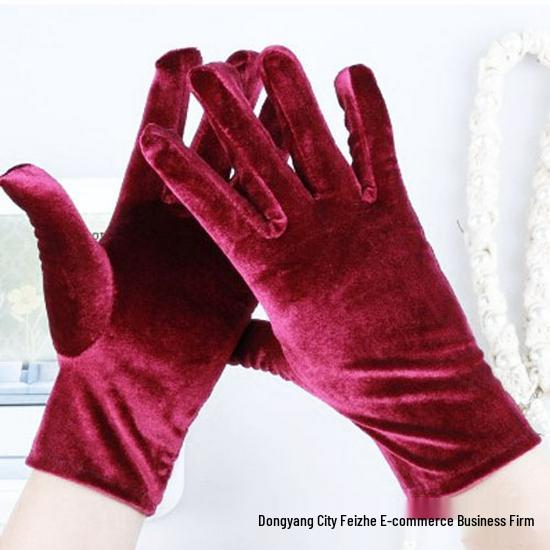 Unisex Gold Velvet Gloves for Autumn/Winter: Sports, Cycling & Driving Warmth