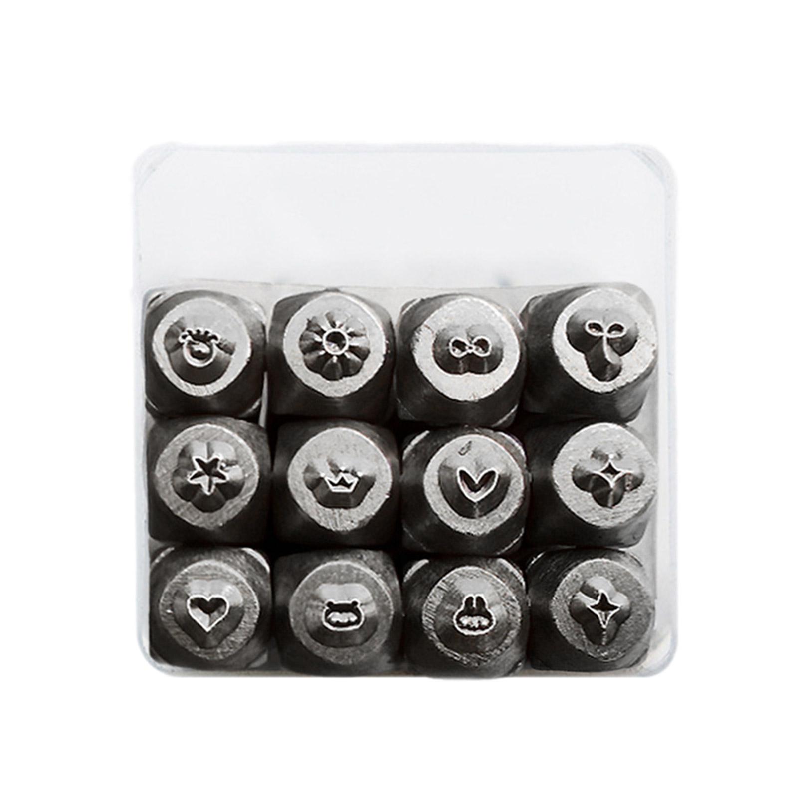 

Набор из 12 металлических стамесок Инструмент для дизайна ювелирных изделий Набор инструментов для штамповки металла Инструмент для резьбы по ювелирным изделиям для рукоделия и резьбы 4