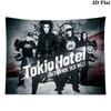 Tokio Hotel Wall Tapestry Aesthetic Wall Hanging Printed Fabric Blanket Decorative Tapestries for Bedroom Living Room Home Decor