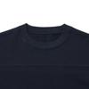HISHANDER Round Patch Long Sleeve T-Shirts [White / Navy]