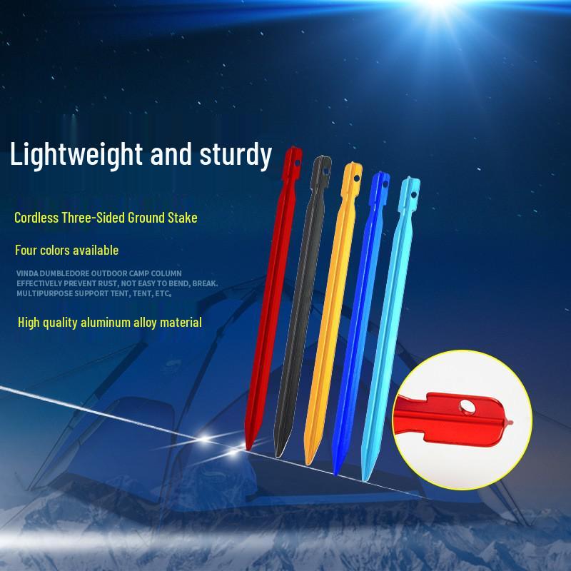 Ultra-Light Aluminum V-Shaped Ground Stakes - 23cm Reinforced Tent Accessories