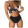 Women's Striped Printing Padded Push Up 2 Piece Bikini Sets Swimsuits Beachweart