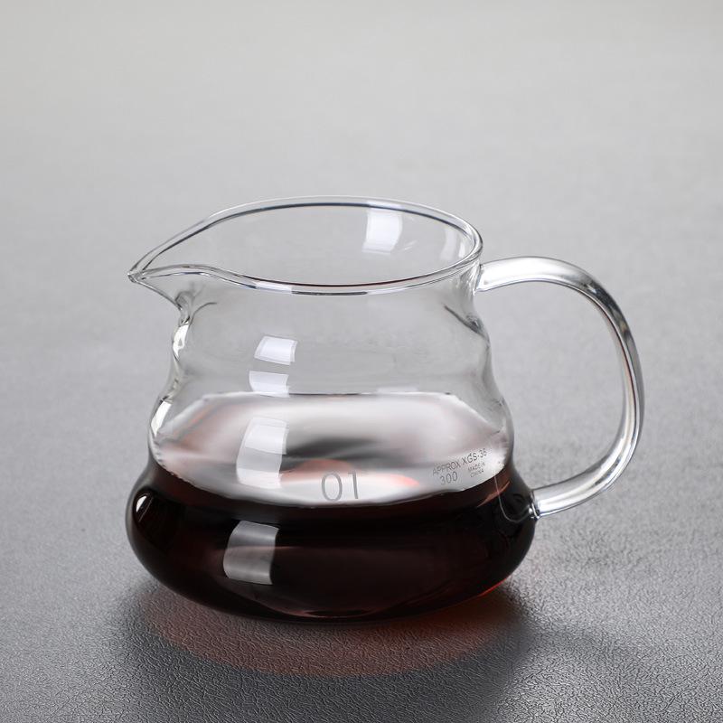 

V60 Glass Coffee Pot Set with Thickened Glass Sharing Cup and Filter
