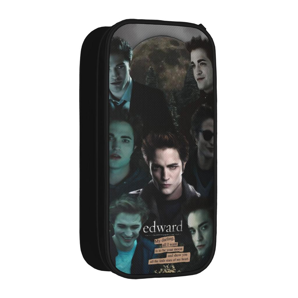 Edwards Cullen Pencil Case Double Layer Large Capacity Kids Pencil Box Suprise Gift