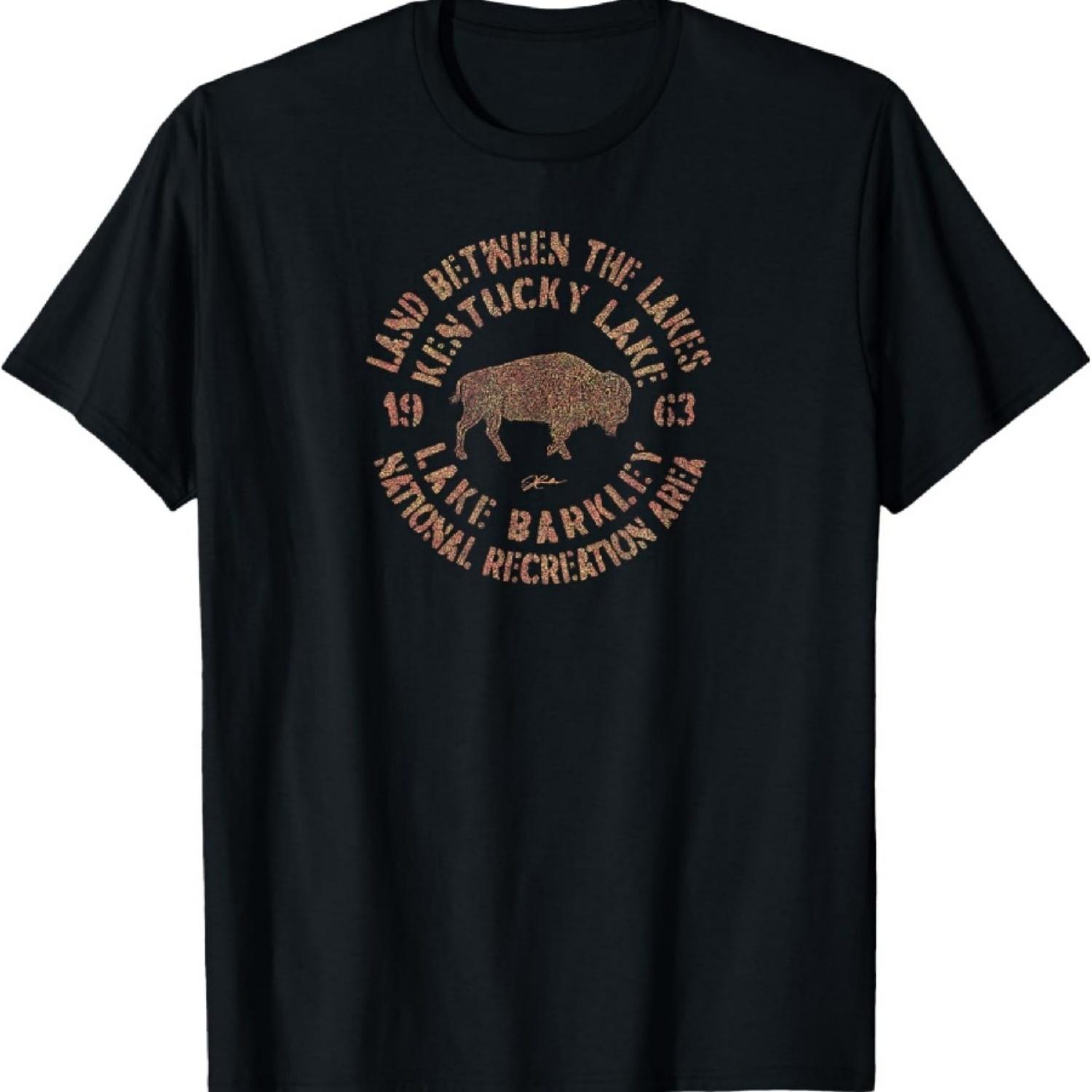 

Land Between the Lakes, with American Bison T-Shirt XXXXXL чёрный