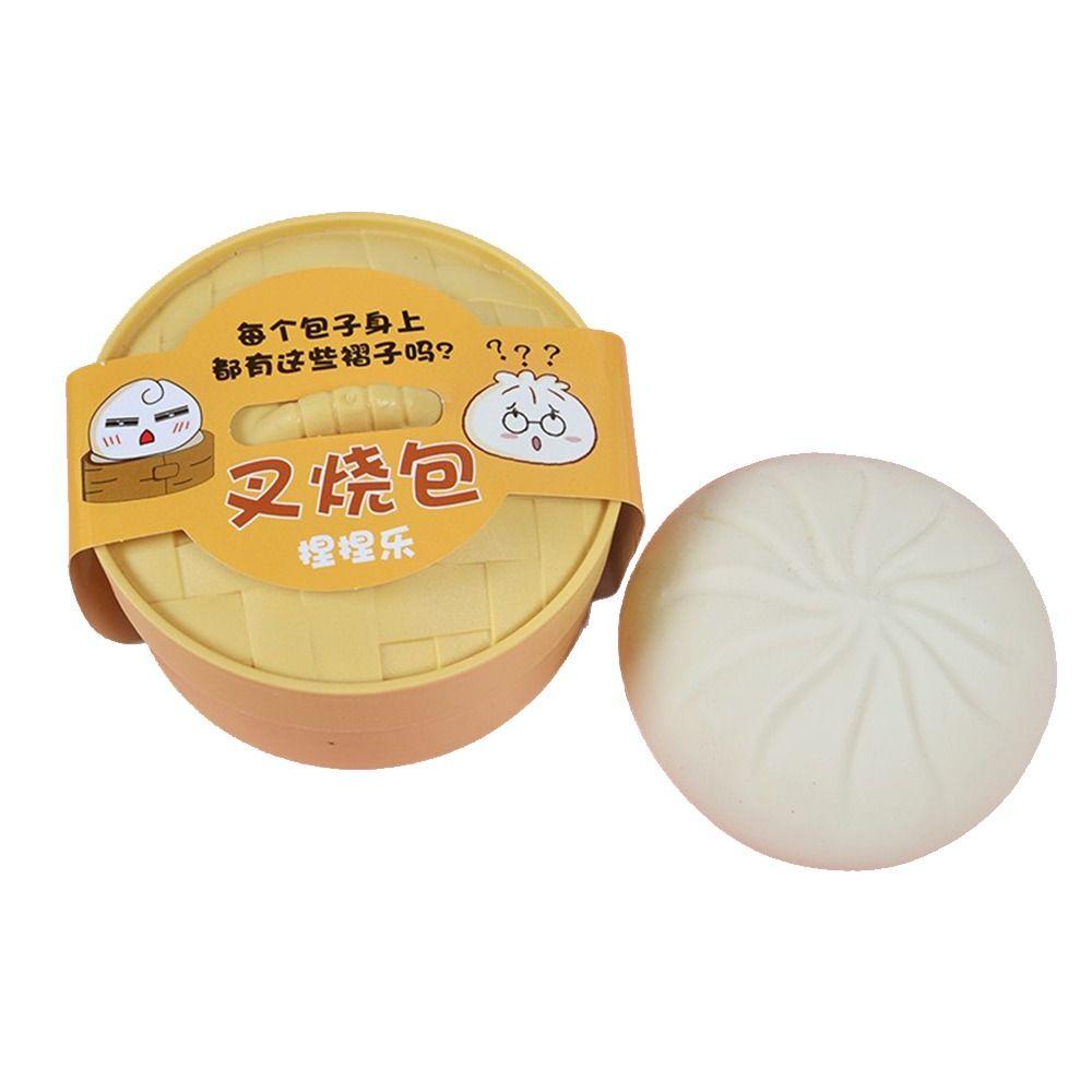 Simulation Food Bread Squeeze Toy Steamed Stuffed Bun Deep-fried Dough Sticks Sensory Fidget Toy Spoof Tease People Desktop Toy