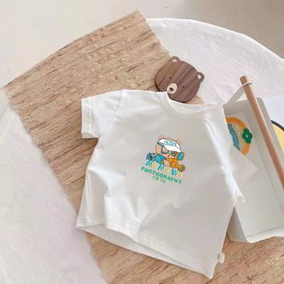 Boys Short-sleeved T-shirt Cotton Tops Clothes Children Summer Baby Girls Children's Clothing