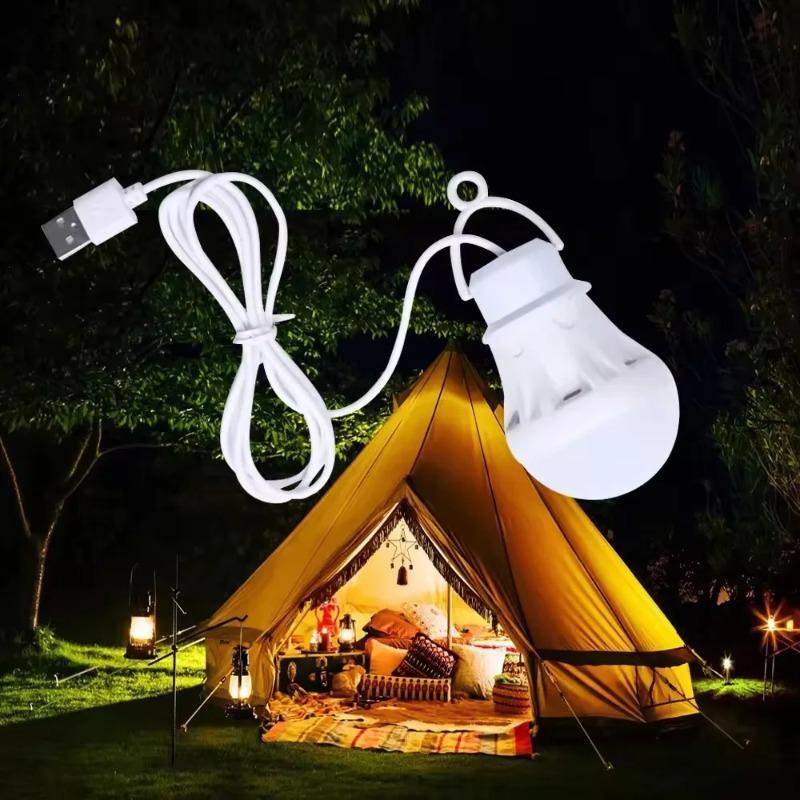 USB Powered LED Lamp Bulb Portable Lanterns Night Light For Outdoor Hiking Camping Fishing Tent Travel Lighting Emergency Christmas Lights