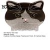 Strong Grip Hair Claw for Women, Anti-Slip Tooth Clip with Grip, 3D Cat Half-up Red Fruit Design Back Head Claw, Pearlescent Glitter