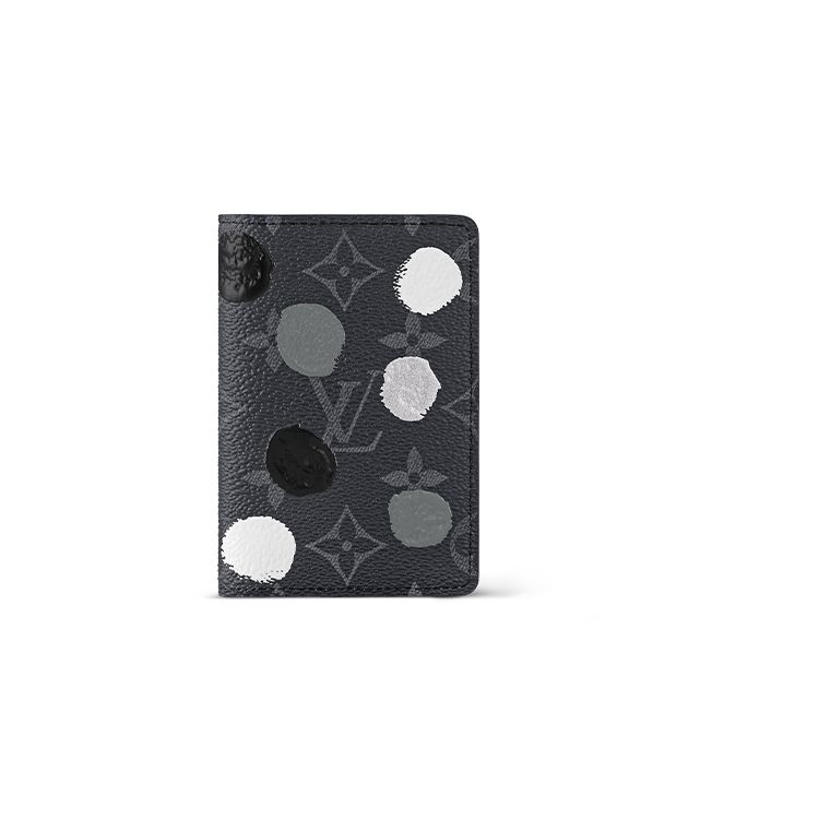 

Louis Vuitton X Yayoi Kusama Кишеньковий органайзер Гаманець з покриттям Monogram Гаманець чоловічий Чорний M81928 Gift Set(Basic Set+Box+Shopping Bag)