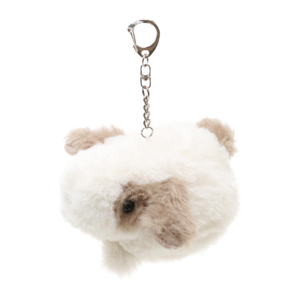AS KNOW AS plus (ASKNOW AS PLUS) ZY8577 Motif Animal Key C, Sare-Mimi (F), Rabbit, Fluffy, Cute, White, Beige, Gift