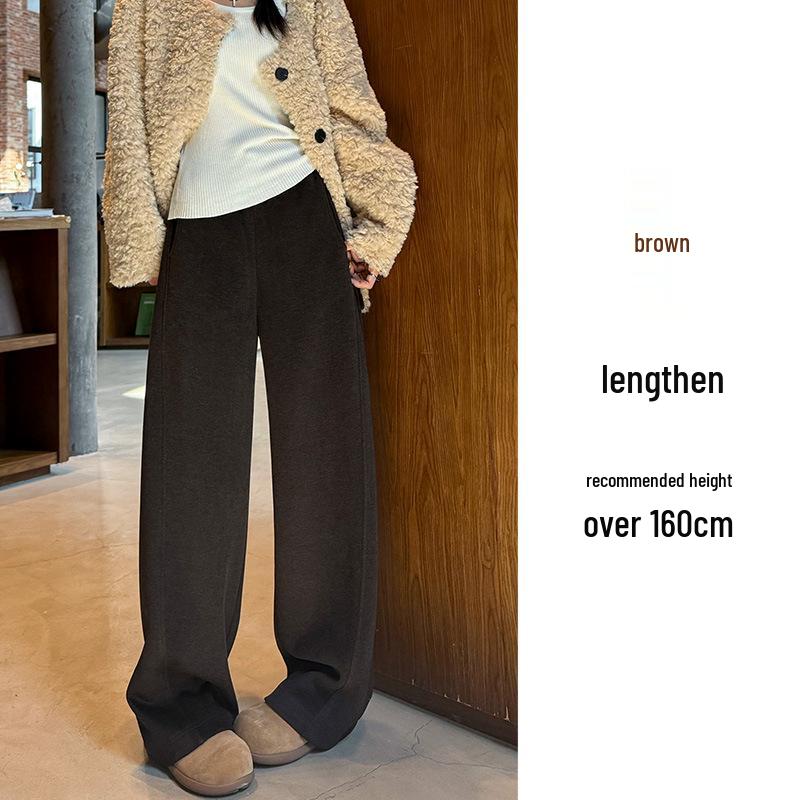 Damen Weiße Weite Hosen - Herbst/Winter 2025 Locker Schlankmachende Jogginghosen