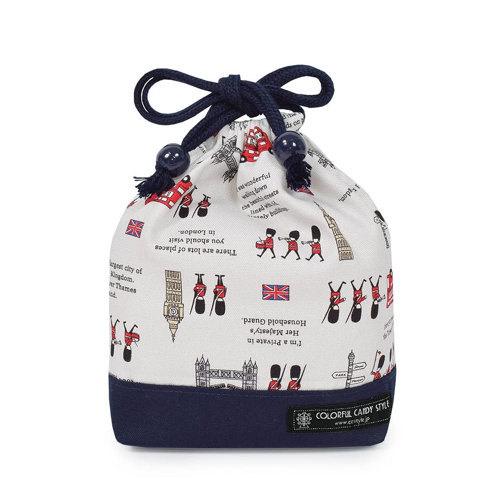 COLORFUL CANDY STYLE Entrance Set London March for Boys Includes Lesson Shoe Gym Clothes and Cup Bag 4-Piece Kindergarten/School (Quilted, Design)