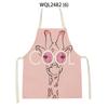 Cute Koala Giraffe Print Kitchen Apron for Women Kids Linen Bib Home Cleaning Apron Household Cooking Baking Accessories