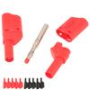 ZK50 10Pcs 4mm Red Black Safety Fully Insulated Stackable Banana Plug Connectors