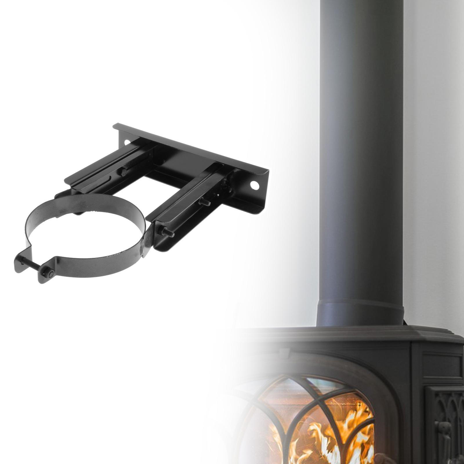 Chimney Pipe Bracket Holder Accessories Adjustable Flue Liner Clamp чёрный