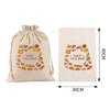 Custom Reusable Cotton Drawstring Bread and Storage Bag with Double Pull Cord