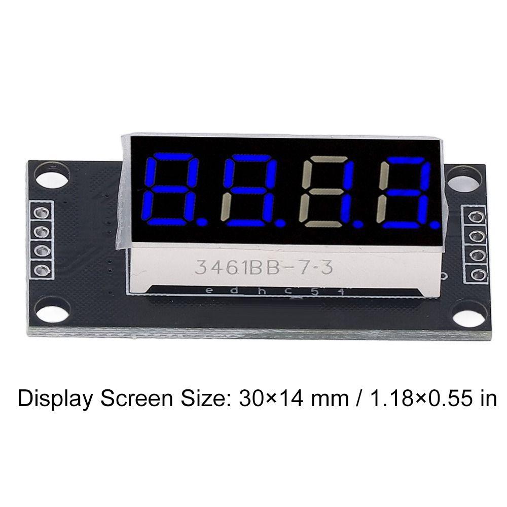 0.36 Inch Digital Tube Display Module TM1637 Drive Chip with Pin Header LED Segment Display 4 Digit 7 Segment Blue