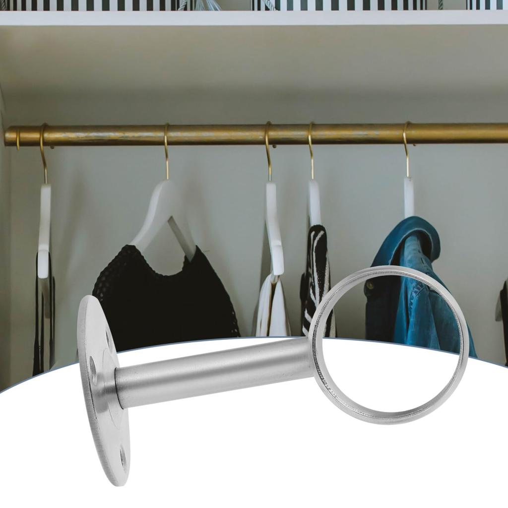 Amosfun Wäscheständer für Innen Edelstahl für Kleiderschrank Rohr Gardinenstange Duschvorhangstange Wäscheständer Halterungen Deckenmontierter Halter,