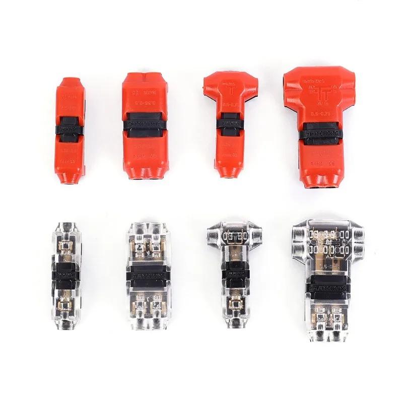 10 Stücke 2Pin Led Car Audio Universal-Compact-Draht-Anschluss T/H FORM Leiter Schnellverbinder Crimp Terminal Block AWG 18-22