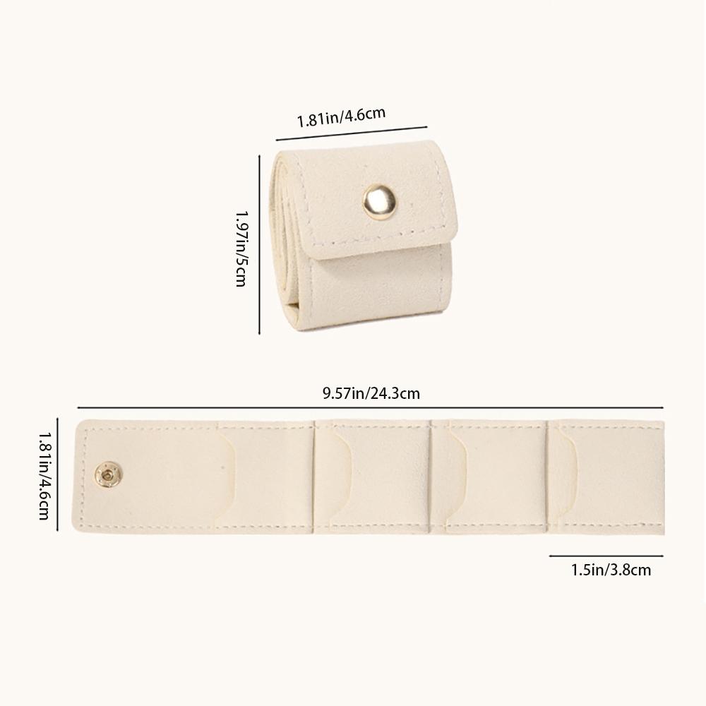 Mini travel jewelry storage bag, storage compartment, ring earring portable box, makeup bag