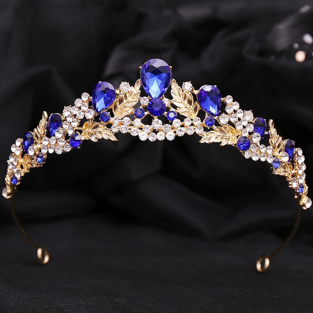 DIEZI 8 Colors Korean Elegant Crystal Tiara Crown Women Girls Party Bridal Bride Rhinestone Crown Wedding Hair Accessories