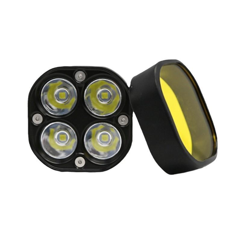 40W Off-road Vehicle A-pillar Spotlight 3 Inches Bright Car Modification Lights Four-leaf Clover Waterproof Led Motorcycle Spotlight