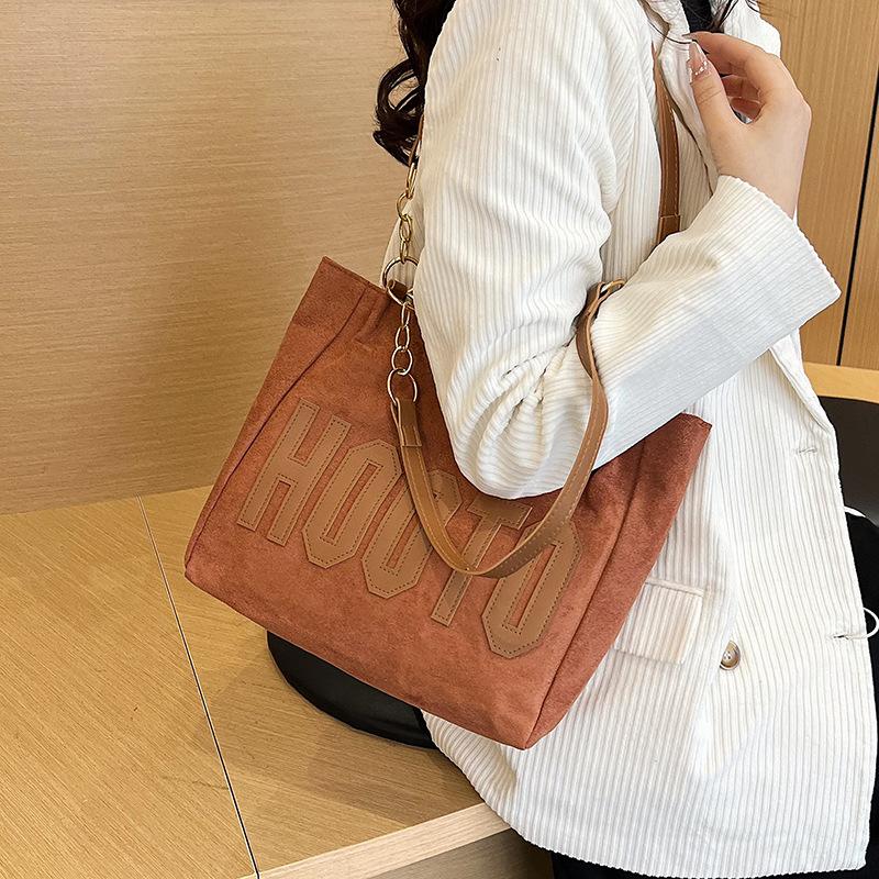 Large capacity women's bag new shoulder bag fashion trend handbag canvas bag