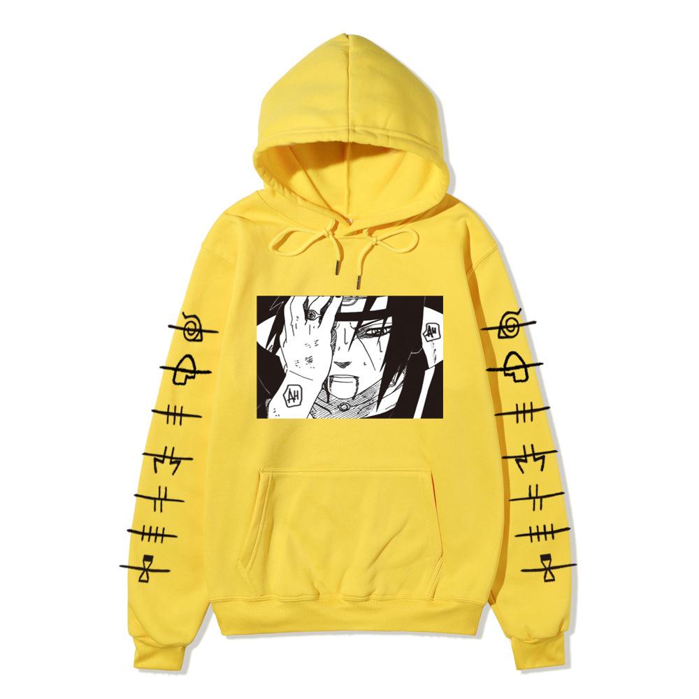 Naruto Uzumaki Anime Graphic Winter Thick Fleece Lined Warm Long Sleeve Hooded Sweatshirt Casual Loose Daily Outdoor Pullover Tops