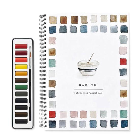 Yousheng Watercolor Workbook for Beginners 12 Colors Watercolor Paint Set Birds Flower Dogs Watercolor Book Art Craft Supplies for Kids Adults Teens