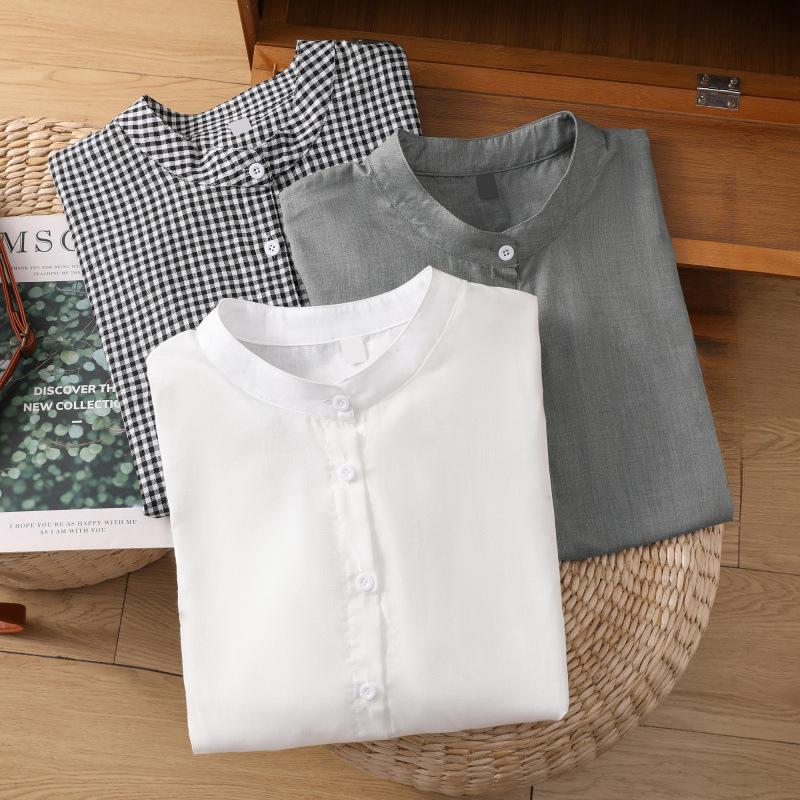 A Niche Cotton and Linen Shirt for Women In Summer Loose and Comfortable Casual Sleeveless Women’s Blouses & Shirts