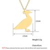 Kinitial Stainless Steel Duck Charm Necklaces Animal Jewelry Cute Bird Pendant Necklace For Women Girl Birthday Gift Wholesale