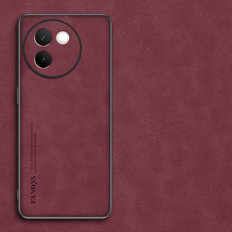 Pro Vivo V30e V 30e 5G V2339 Pouzdro Měkké silikonové okraje Pevný zadní kryt PU kožené pouzdro na telefon